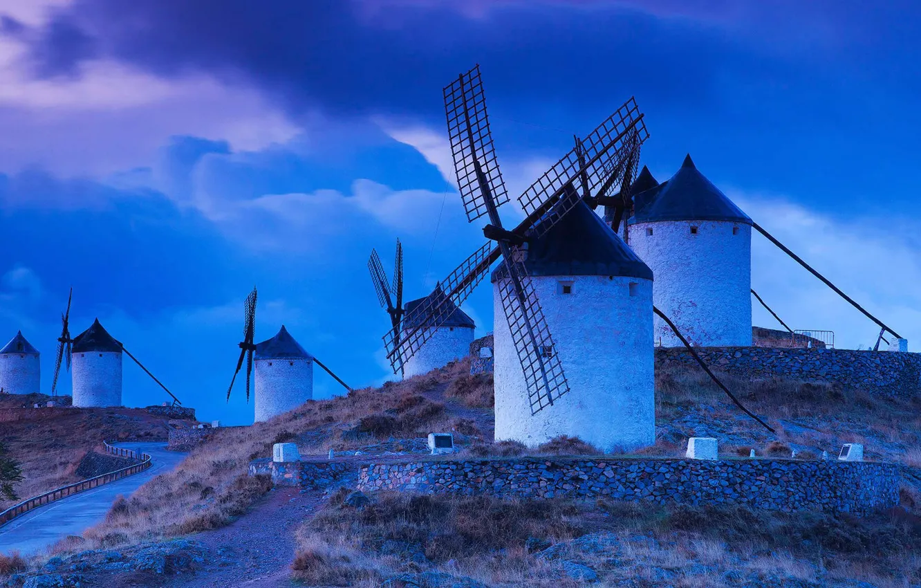 Photo wallpaper Spain, Toledo, windmill