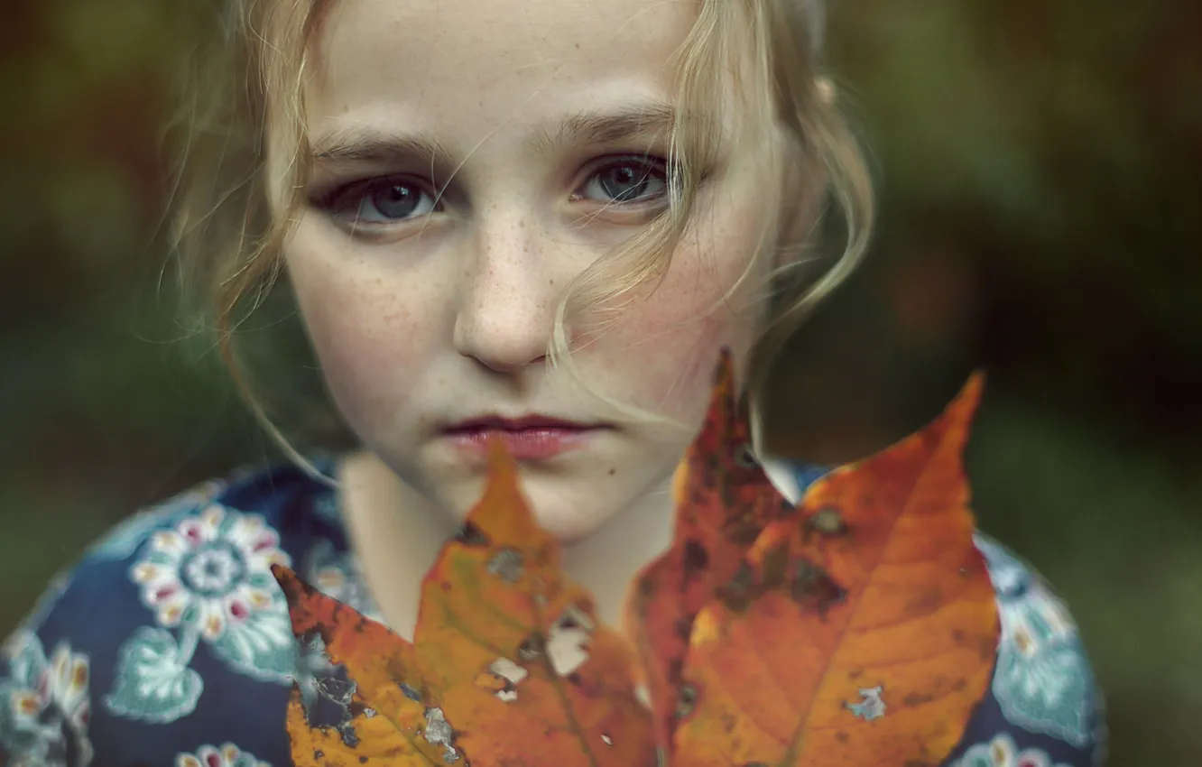 Photo wallpaper autumn, mood, girl