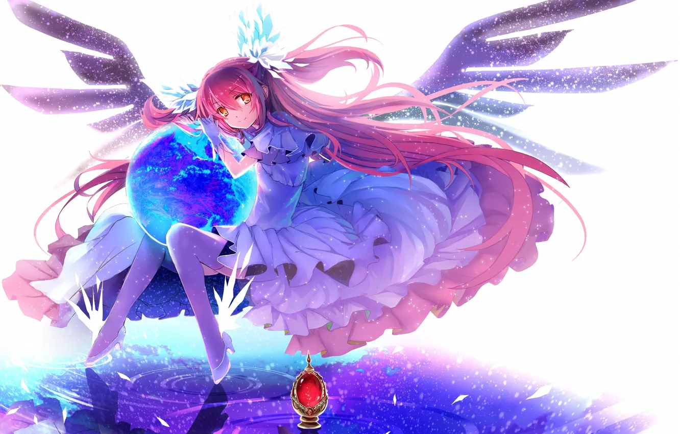 Photo wallpaper girl, smile, mahou shoujo madoka magica, madoka kaname, Goddess Madoka, Karl wolf