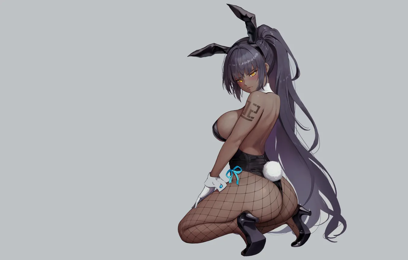Photo wallpaper sexy, ass, anime, butt, babe, bunny, leggings, tan