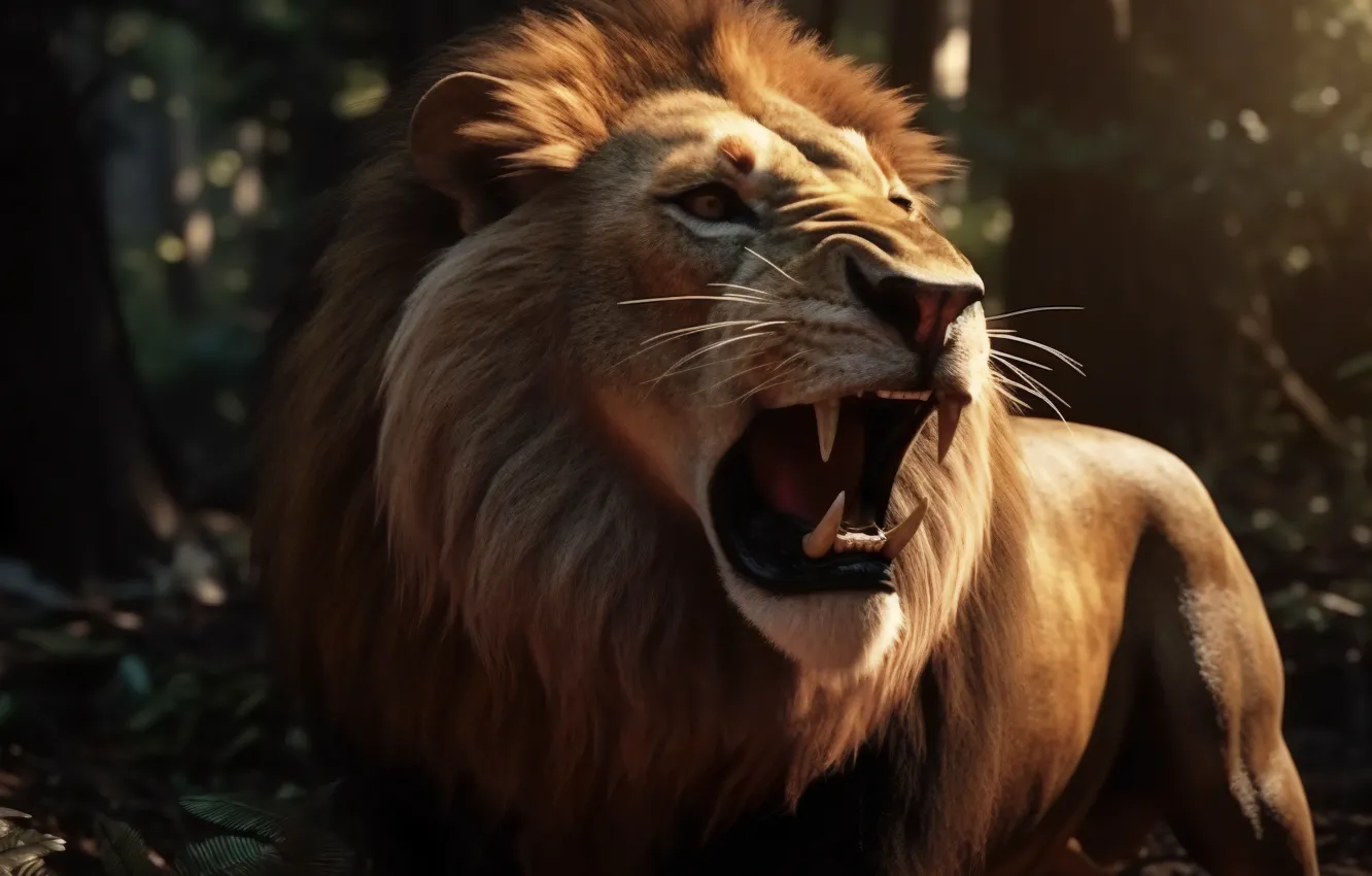 Photo wallpaper face, Leo, grin, digital art, AI art, The Art of Artificial Intelligence, neural network