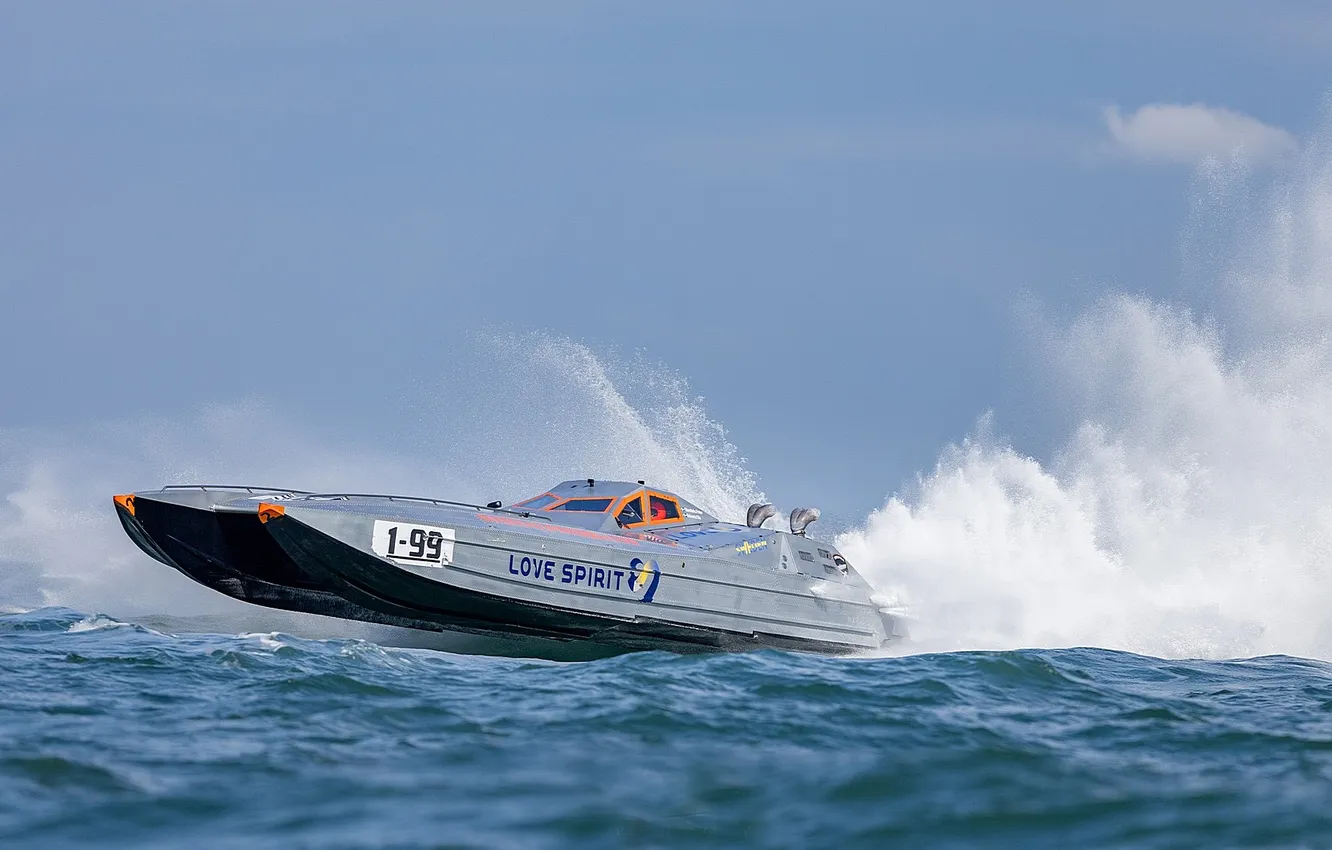 Photo wallpaper race, boat, speed