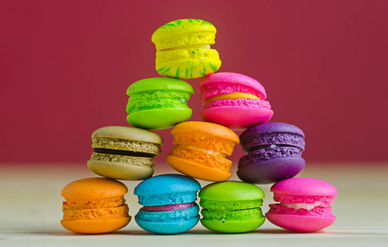 Photo wallpaper colorful, dessert, pink, cakes, sweet, sweet, dessert, bright