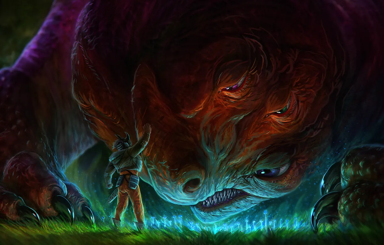 Photo wallpaper eyes, monster, being, art, giant