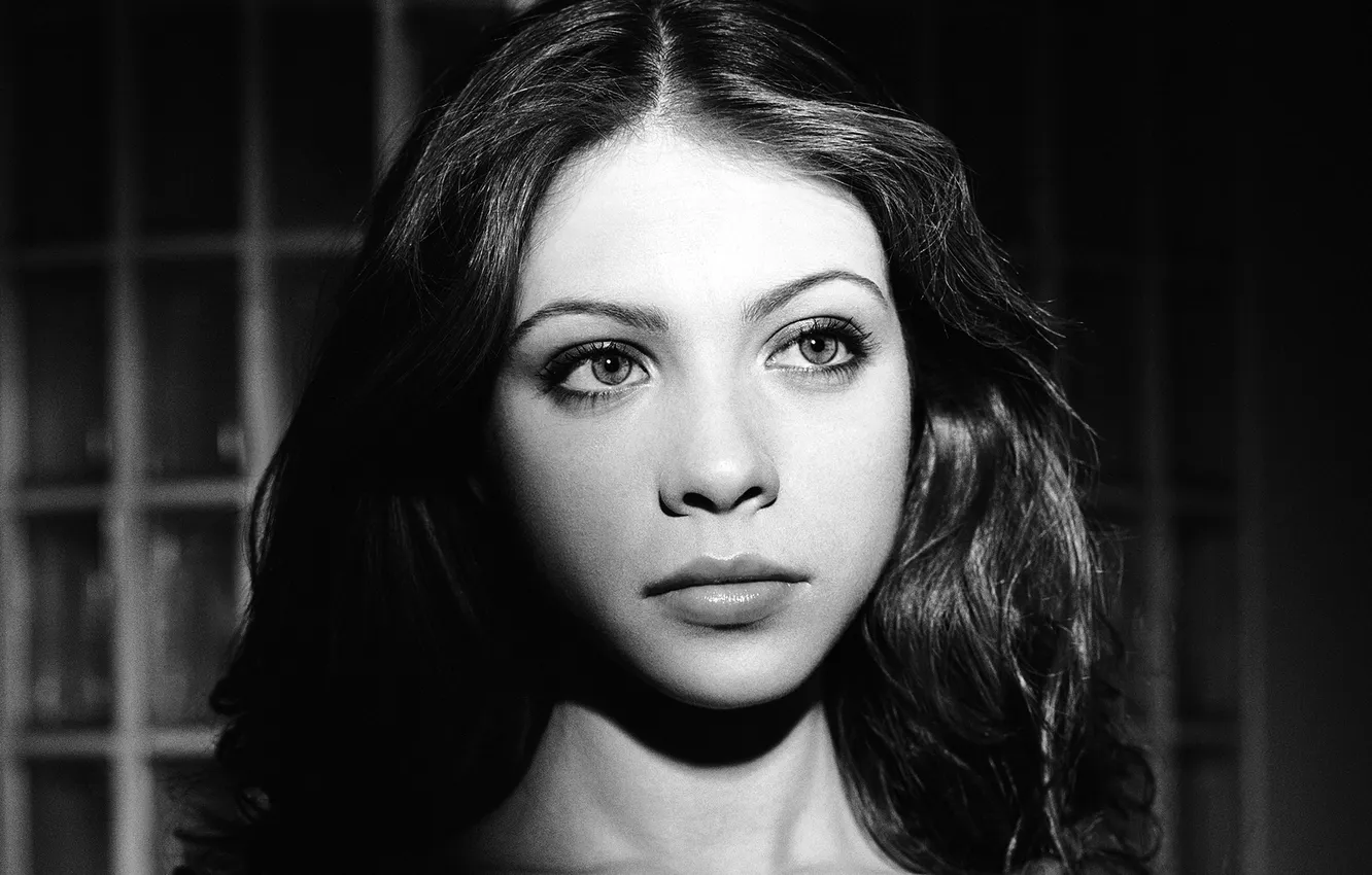 Photo wallpaper white, Michelle Trachtenberg, black