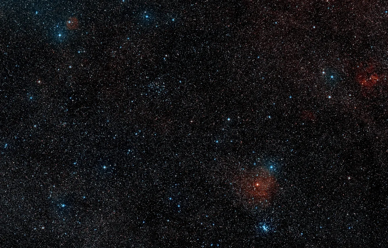 Photo wallpaper Wide Field View, Digitized Sky Survey 2, IRAS 13481-6124, Constellation of Centaurus, It's surroundings