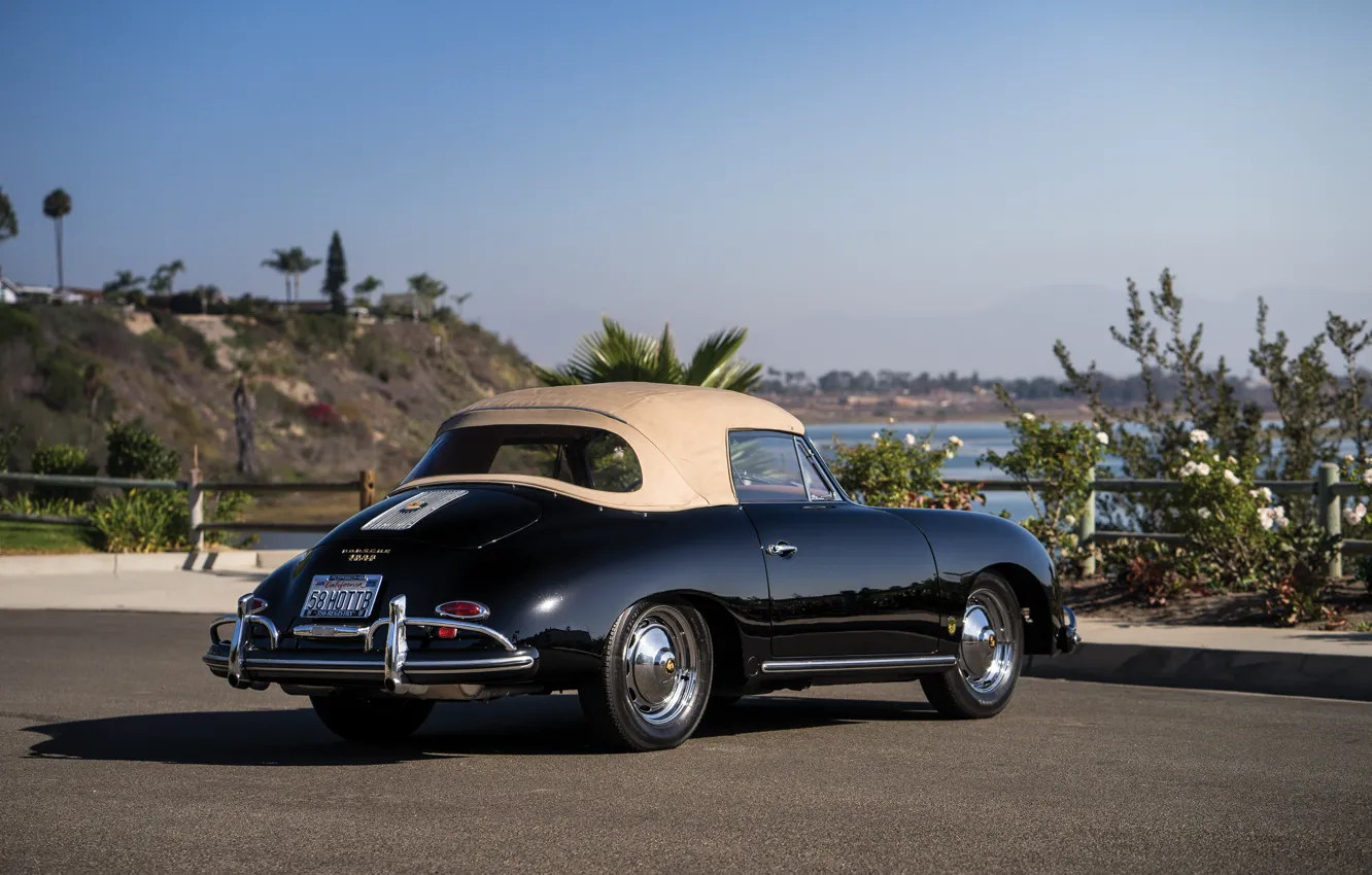 Photo wallpaper Porsche, vintage, 356, 1958, Porsche 356A 1600 Super Cabriolet