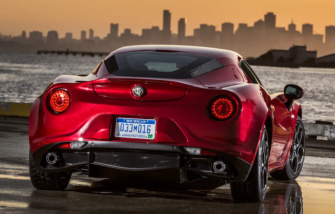 Photo wallpaper red, Alfa, Romeo