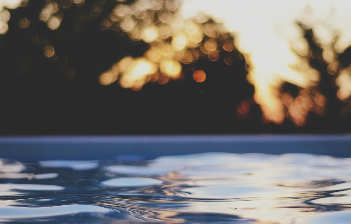 Photo wallpaper water, pool, bokeh