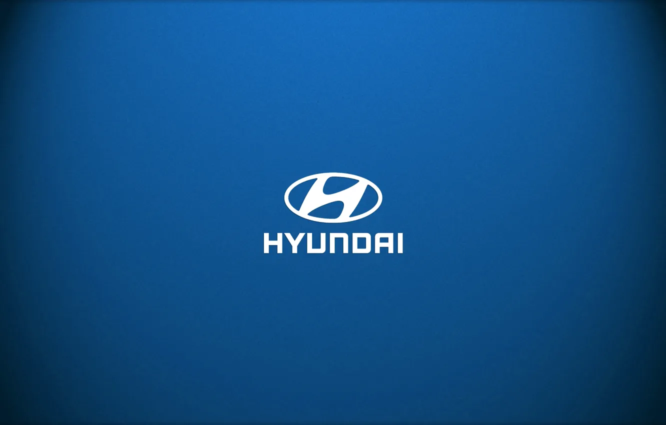 Photo wallpaper Blue, Logo, Hyundai, Brand, Blue, Logo, Car Brand