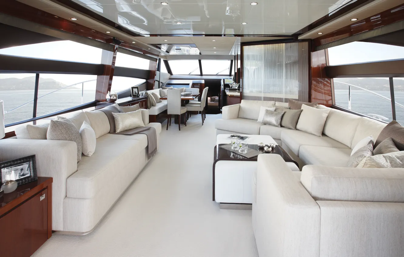 Photo wallpaper design, style, interior, yacht, saloon, Suite