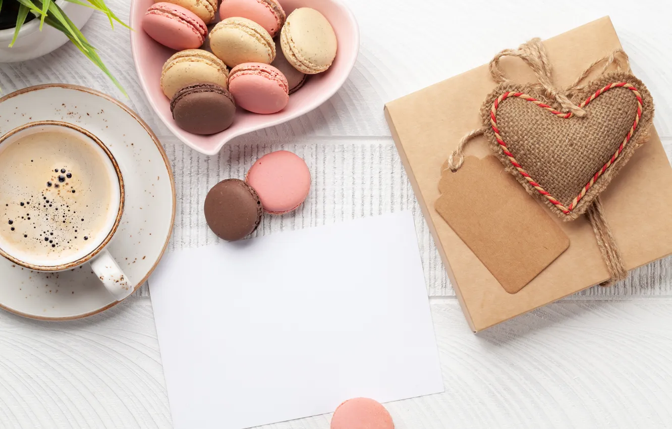 Photo wallpaper love, romance, heart, coffee, Cup, love, Valentine's day, cup