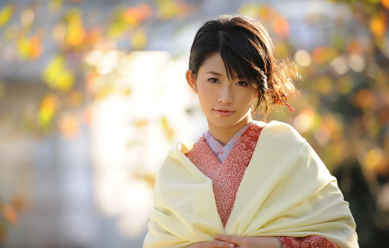 Photo wallpaper girl, Japanese, brunette, girl, Asian