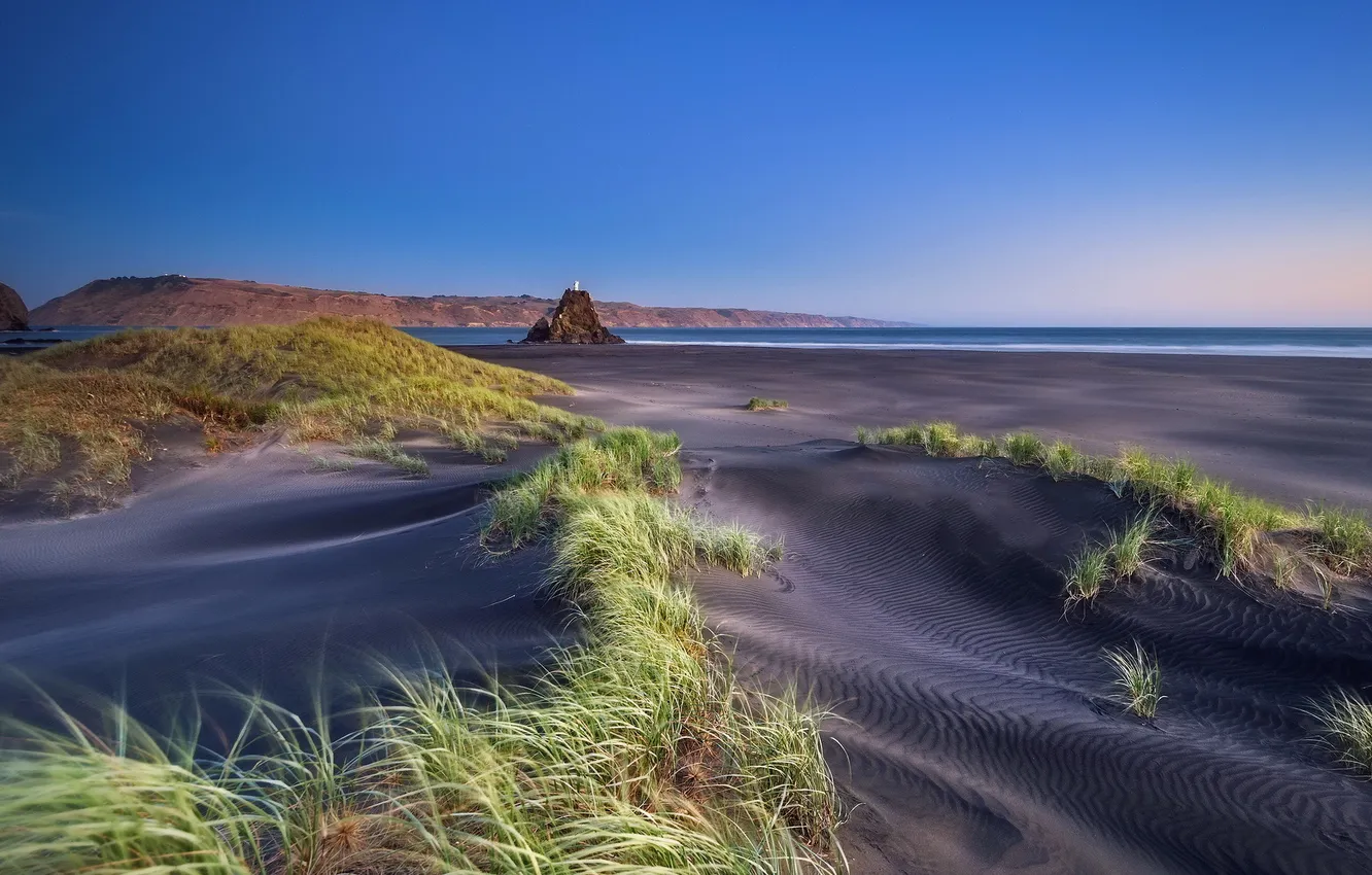 Photo wallpaper sea, landscape, dunes