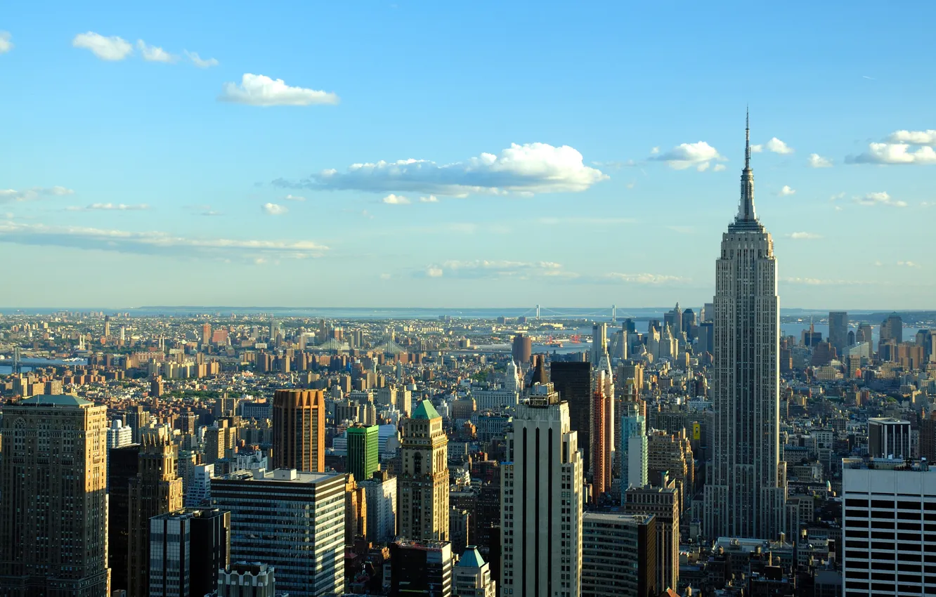 Photo wallpaper New York, panorama, the view from the top