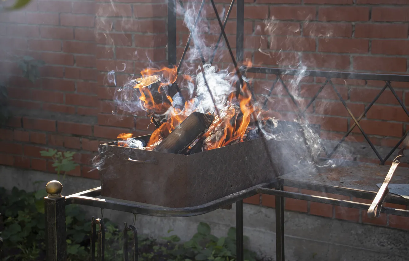 Photo wallpaper kebab, smoke, lights, light, Archanicum, Canon 200D, Mongol