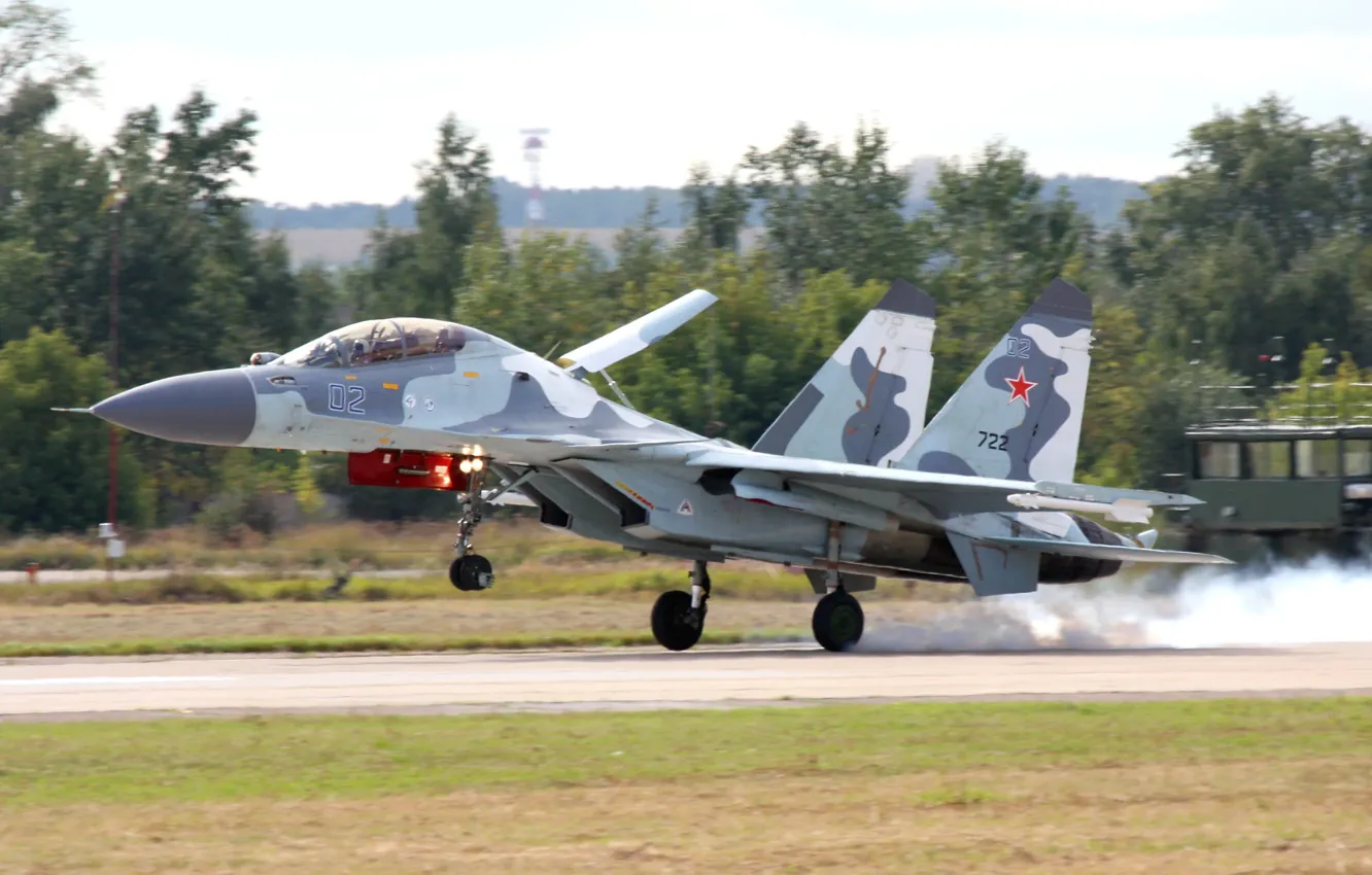 Photo wallpaper Su-30, The rise, multi-role fighter, The Russian air force, MKИ
