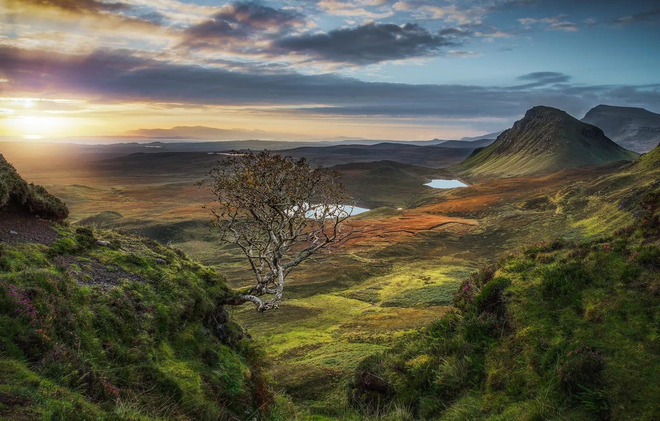 Photo wallpaper dawn, morning, Scotland, Scotland, outdoor, Isle of Skye