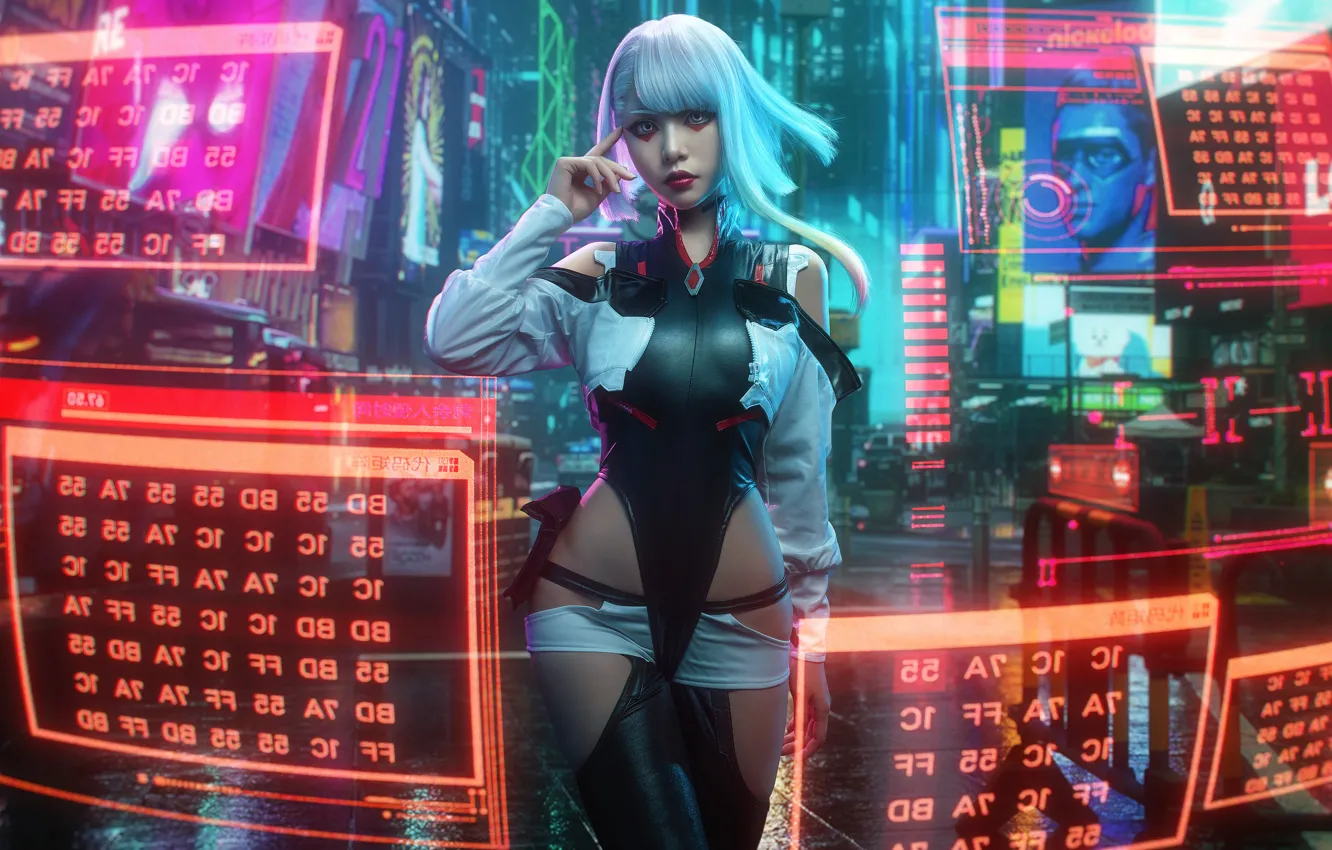 Photo wallpaper anime, model, women, cosplay, asian, anime girls, Cyberpunk, Cyberpunk Edgerunners