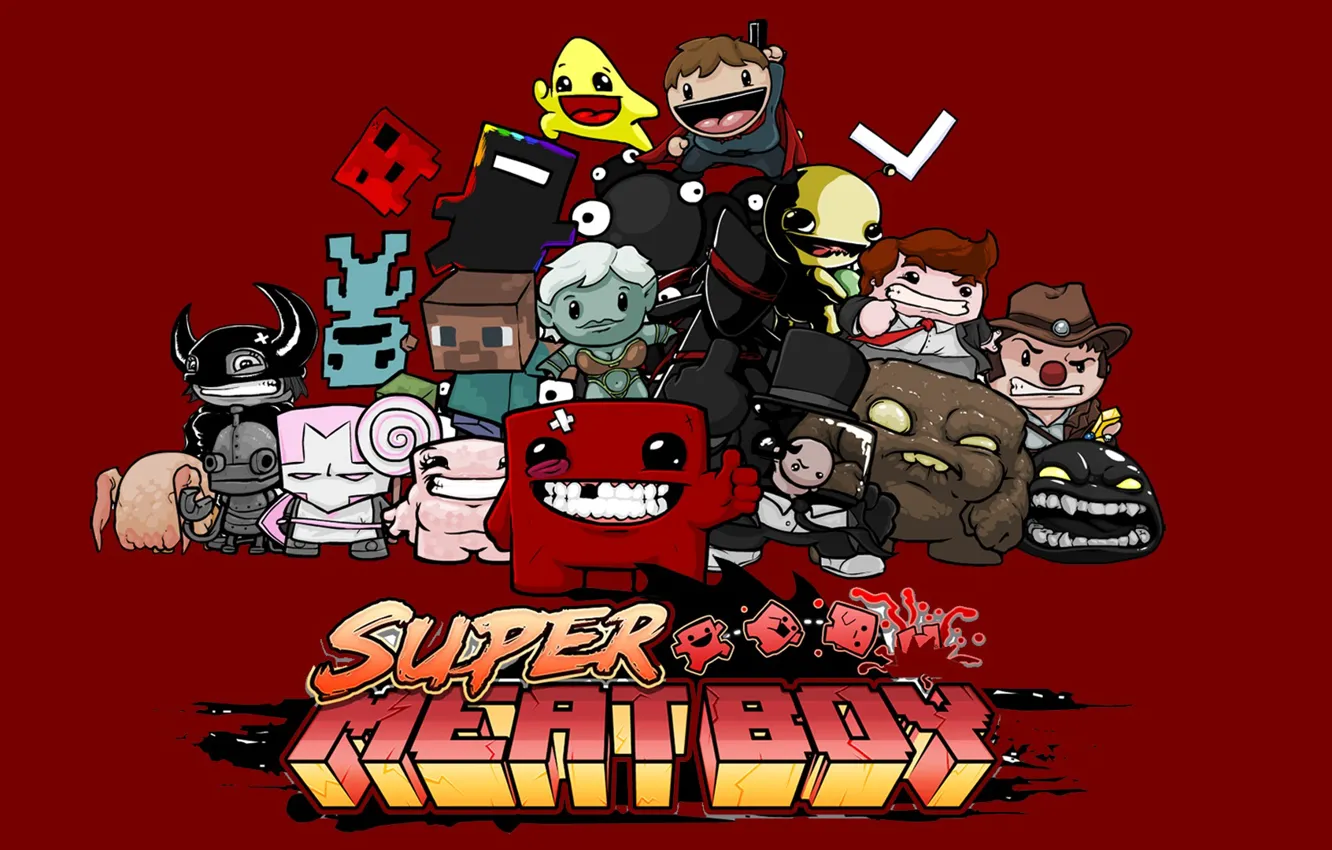 Photo wallpaper Wallpaper, the game, game, wallpapers, 1920x1080, super meat boy