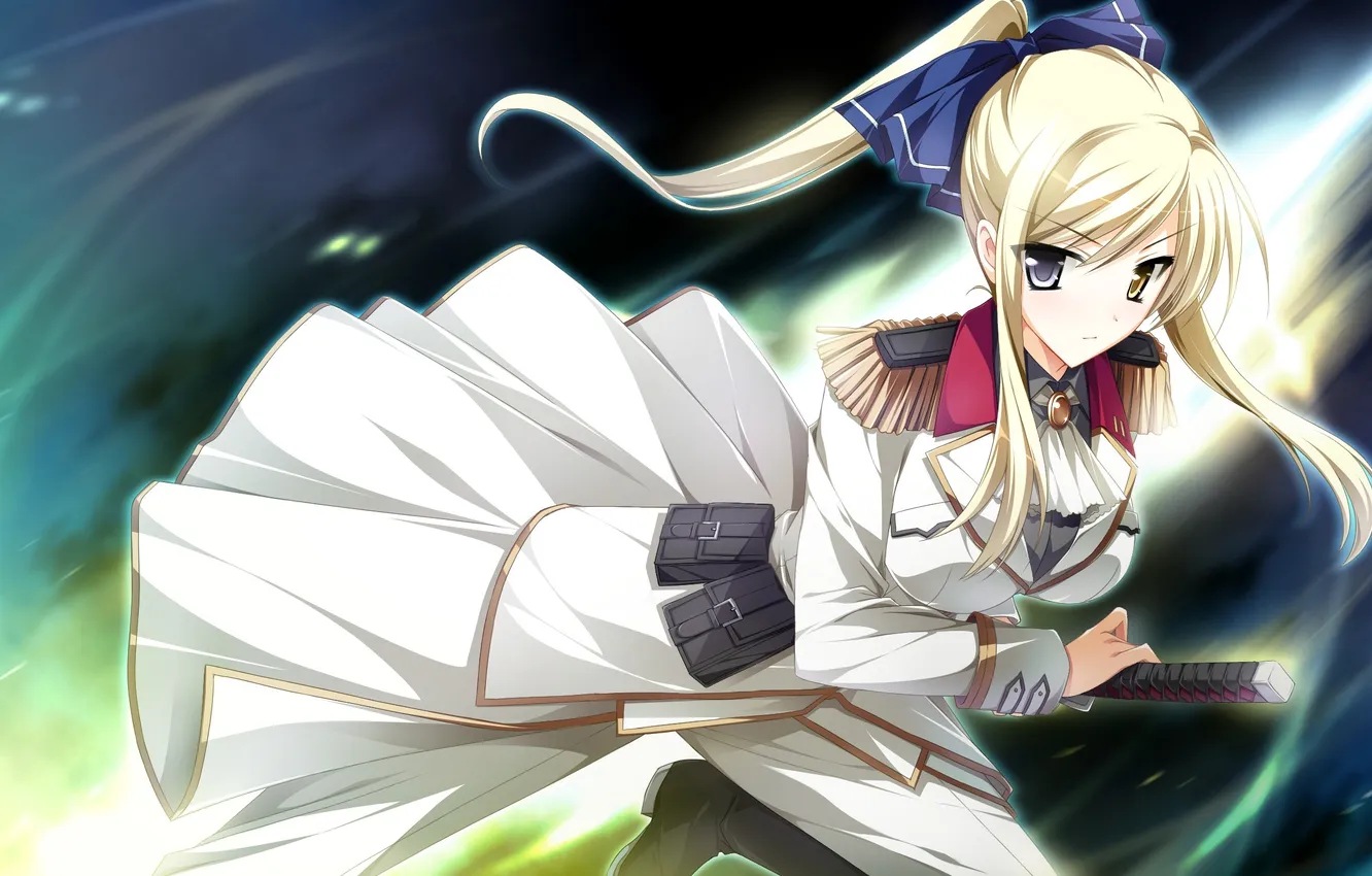 Photo wallpaper look, girl, weapons, magic, sword, art, otome ga tsumu let koi no canvas, shishidou chiharu