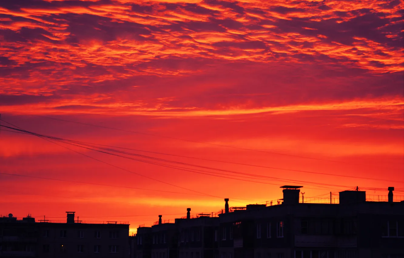 Photo wallpaper the city, dawn, morning, Chelyabinsk