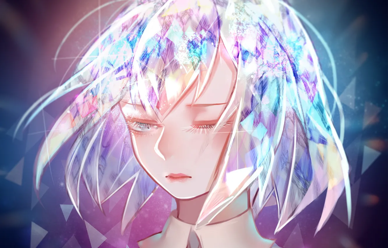 Photo wallpaper girl, Shine, gems, Country Gems, Houseki no kuni
