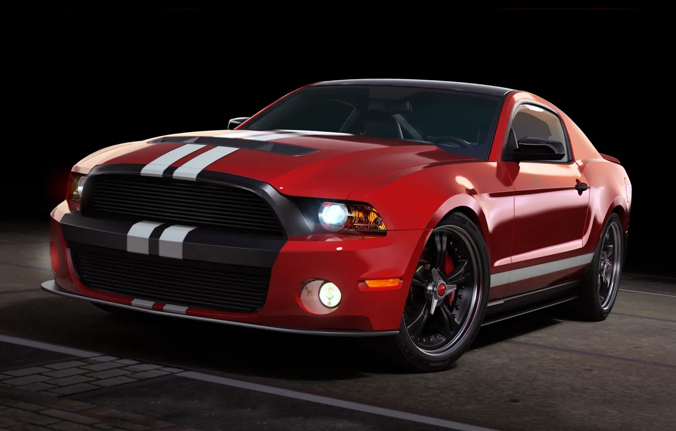 Photo wallpaper Mustang, Ford, dangeruss, cult car, Pony Car