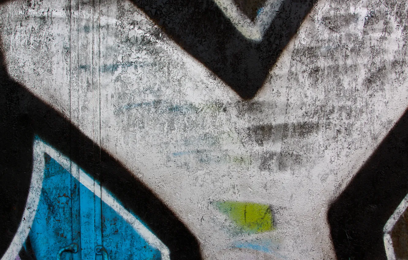 Photo wallpaper wall, white, black, blue, pattern, door