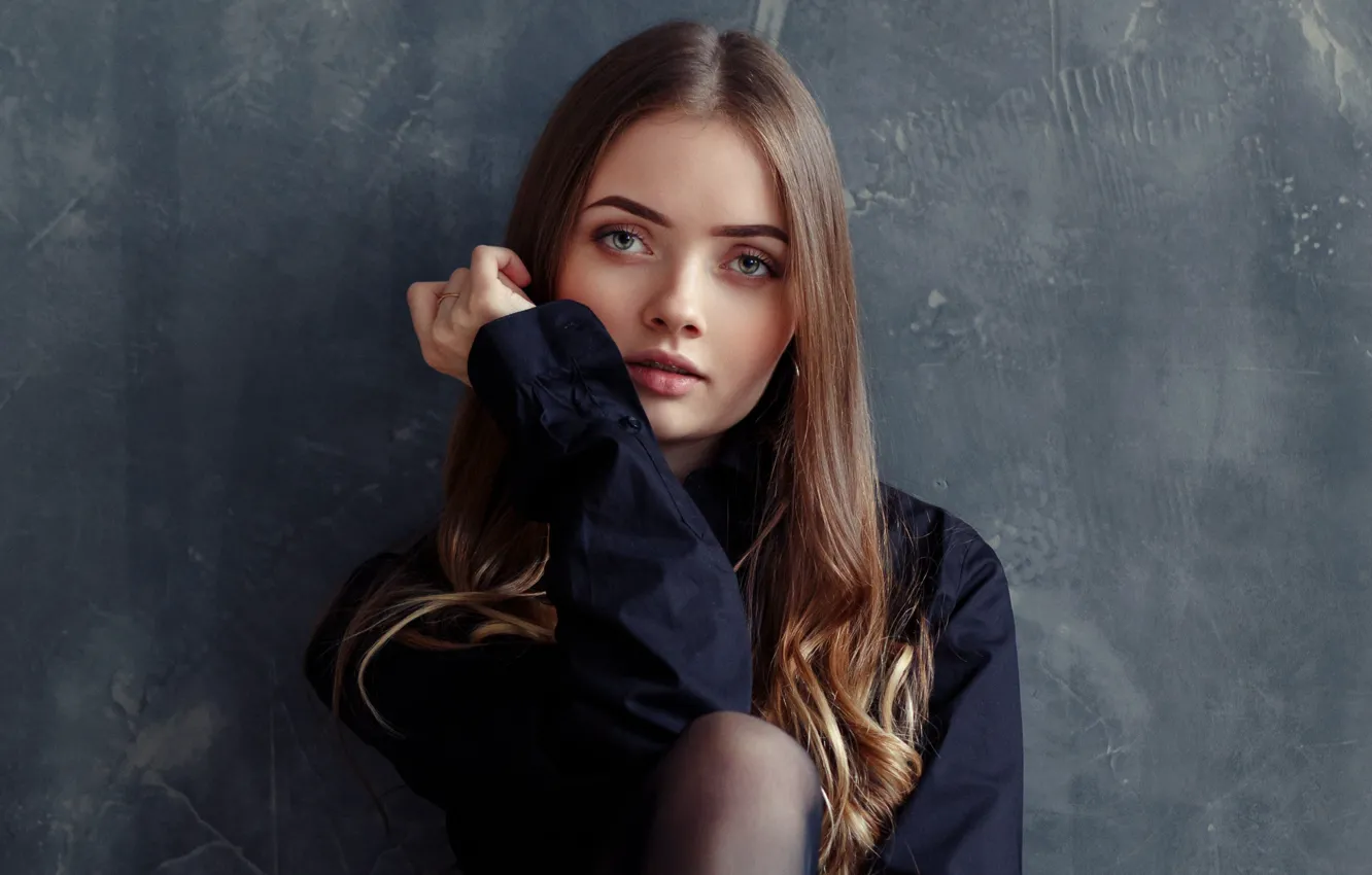 Photo wallpaper look, girl, model, hair, Kristina, Evgeniy Bulatov, Evgeny Bulatov