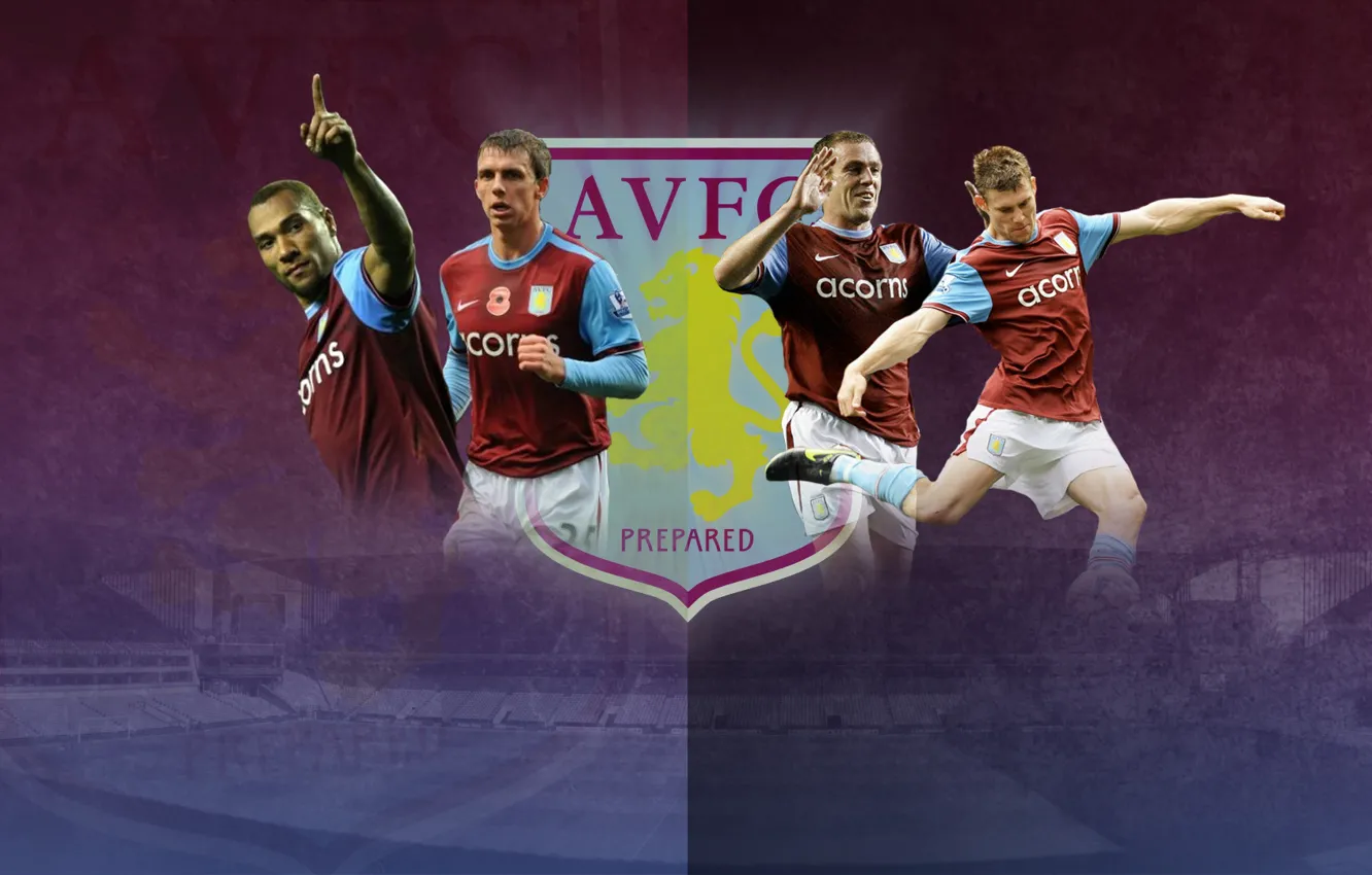 Photo wallpaper wallpaper, sport, logo, stadium, football, players, Aston Villa FC, Villa Park