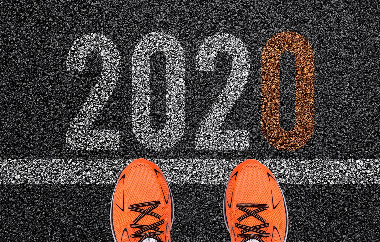 Photo wallpaper new year, Christmas, sneakers, New Year, 2020