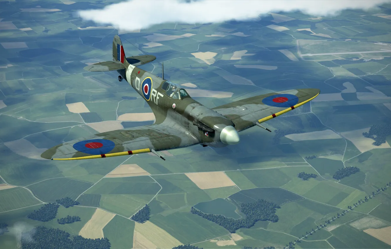Photo wallpaper Britain, Spitfire Mk.Vb, Frontline fighter