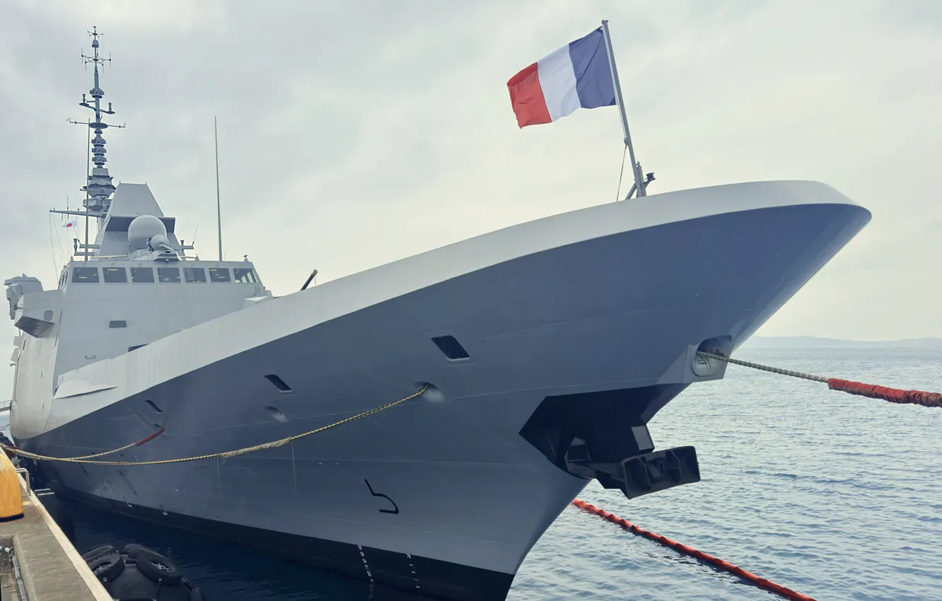 Photo wallpaper frigate, French Navy, Alsace