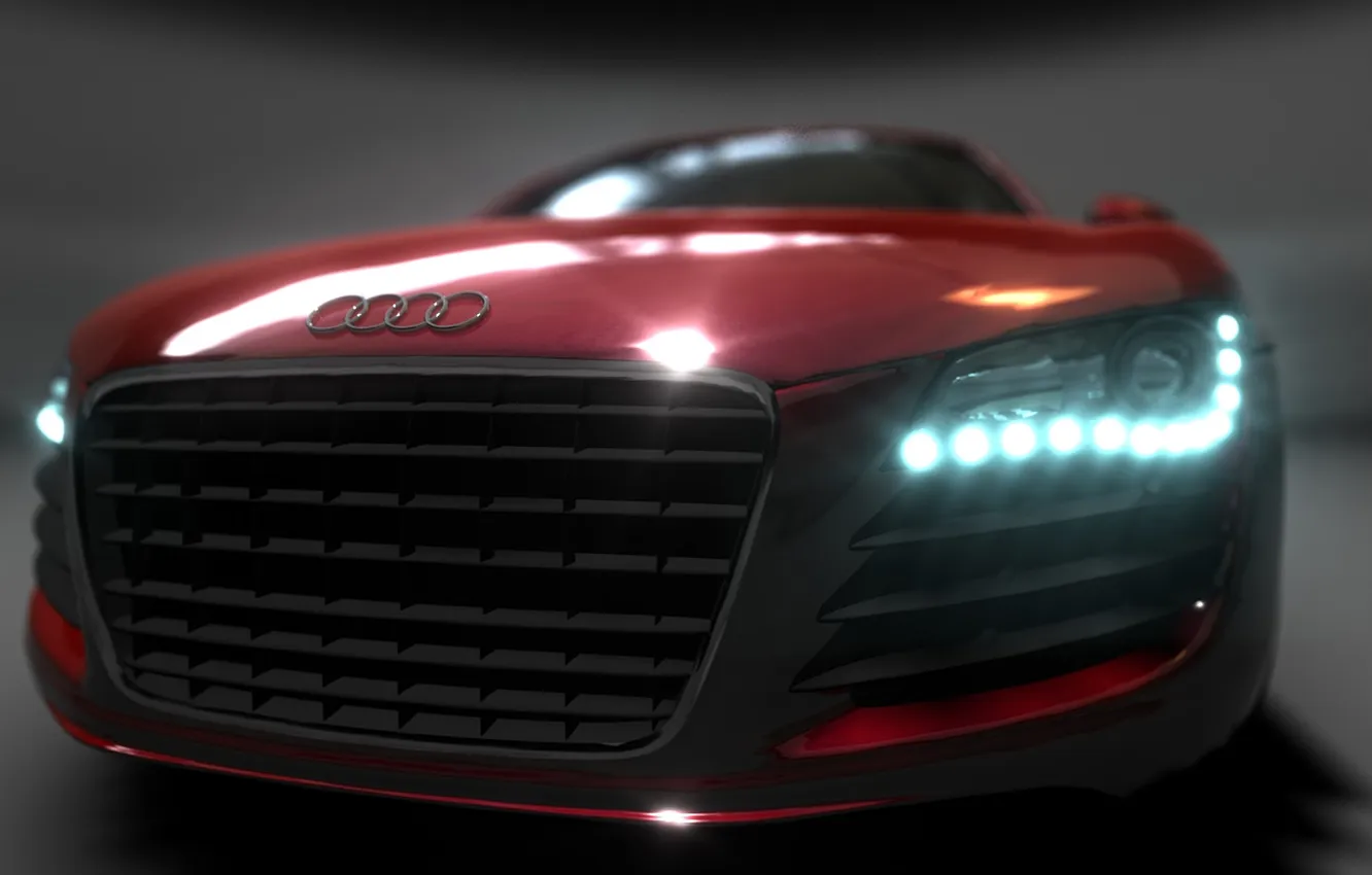 Photo wallpaper light, red, lights