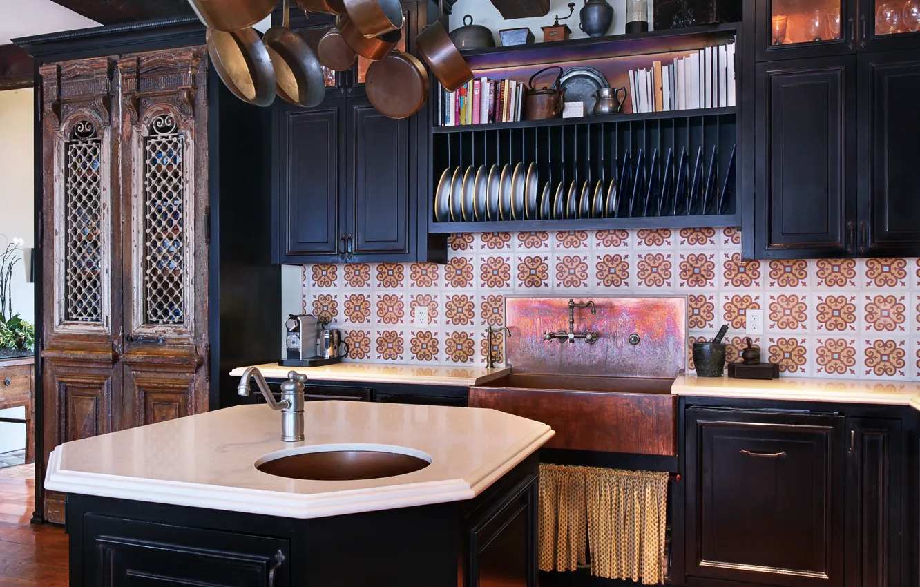 Photo wallpaper design, photo, interior, crane, kitchen