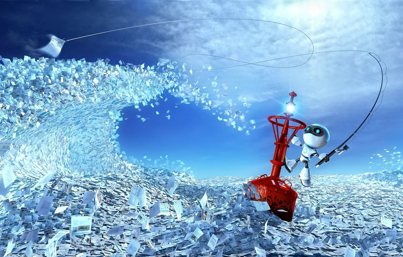 Photo wallpaper paper, robot, Bui