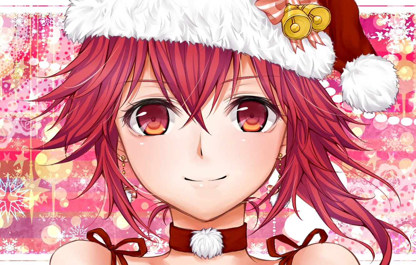 Photo wallpaper girl, new year, Christmas, vocaloid, art, masami chie, cul