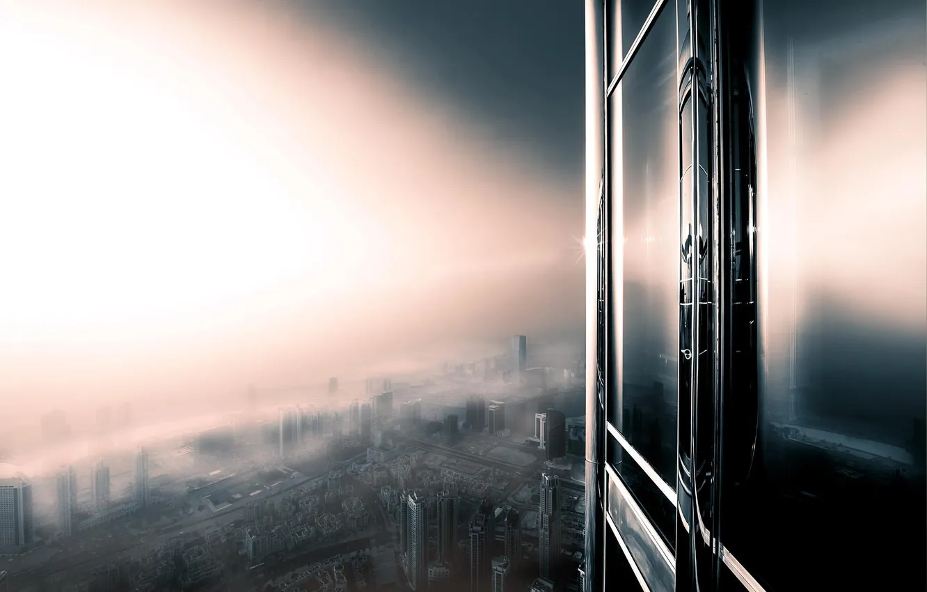 Photo wallpaper the city, window, Dubai, Dubai, UAE, Burj Khalifa, UAE