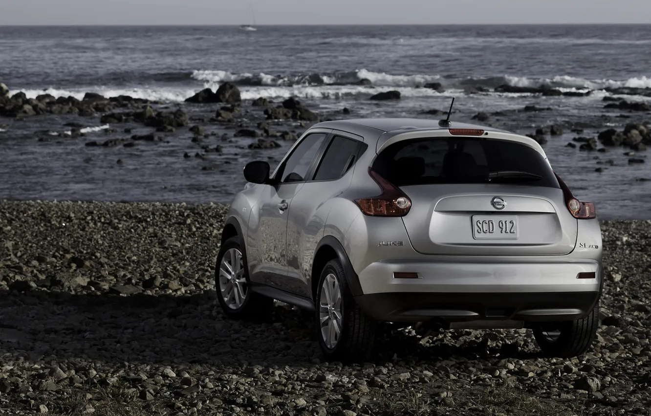 Photo wallpaper sea, landscape, Nissan, Nissan, Juke