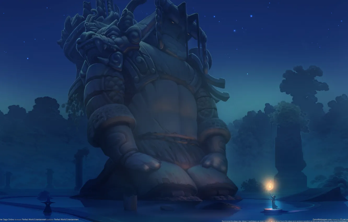 Photo wallpaper night, warrior, tomythao, Ether Saga Online