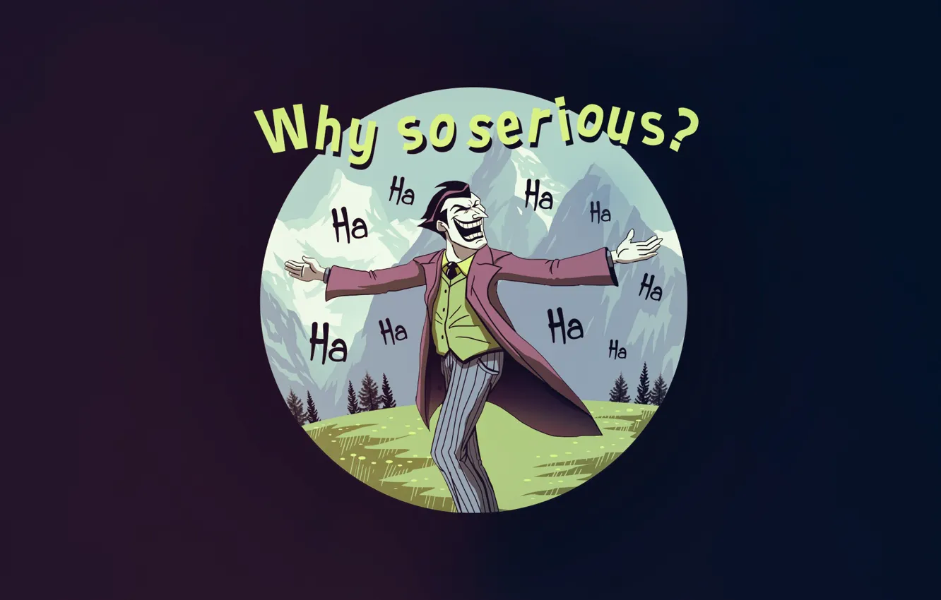 Photo wallpaper Joker, figure, minimalism, art, art, Joker, Why so serious?, by Vincenttrinidad