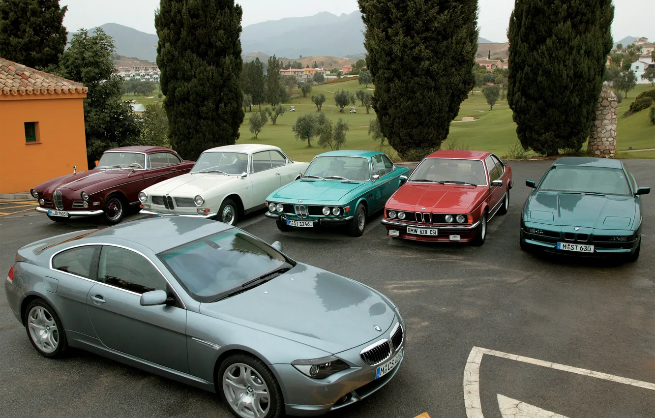Photo wallpaper BMW, cars, a lot