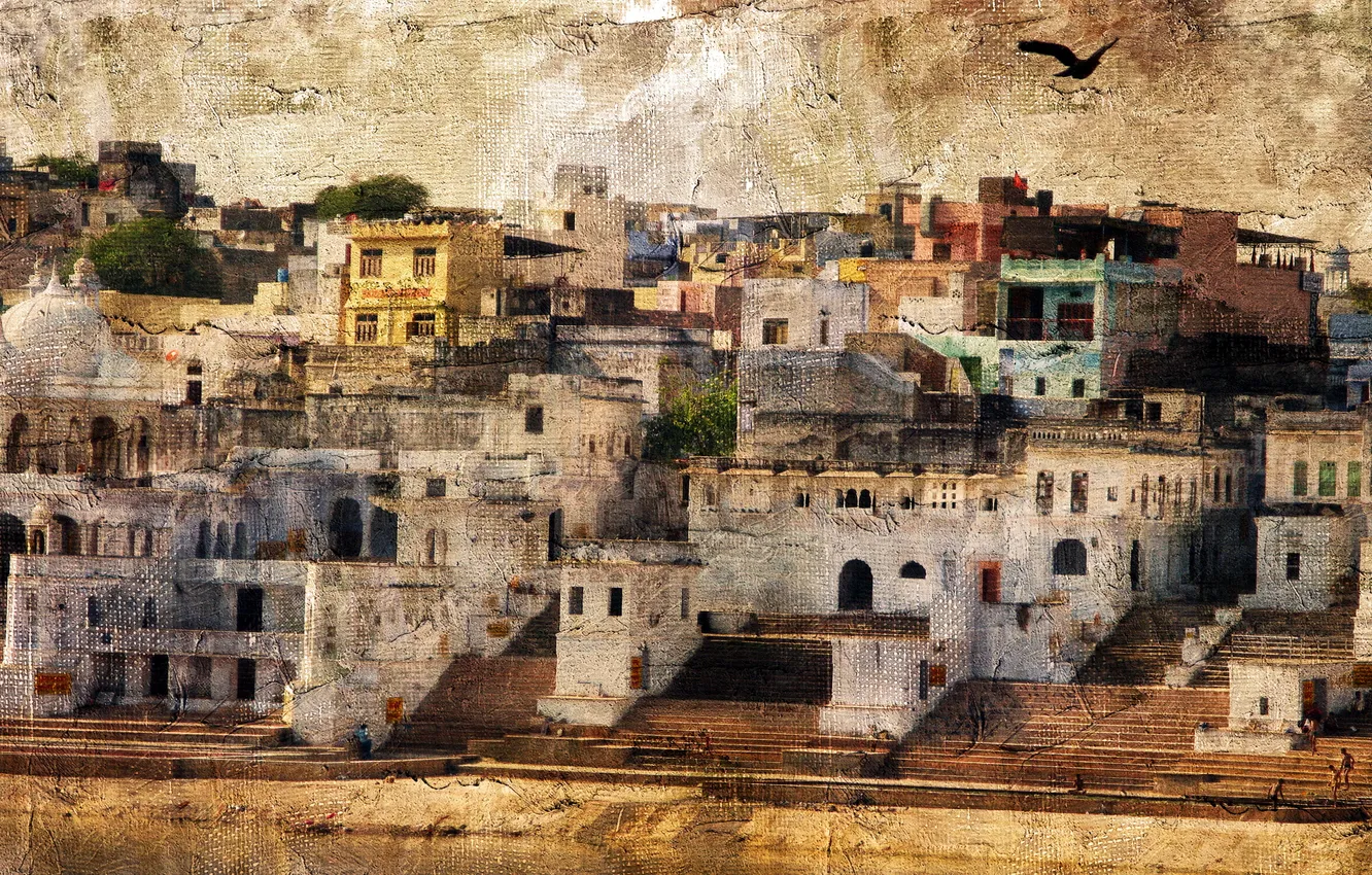 Photo wallpaper the city, style, background