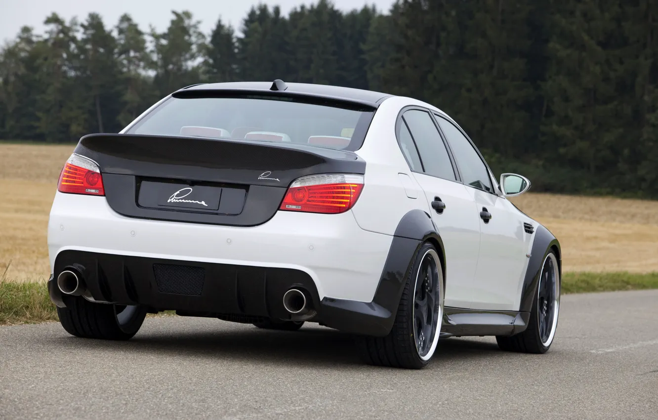 Photo wallpaper BMW, sedan, rear view, G-Power, 2009, V10, E60, BMW M5