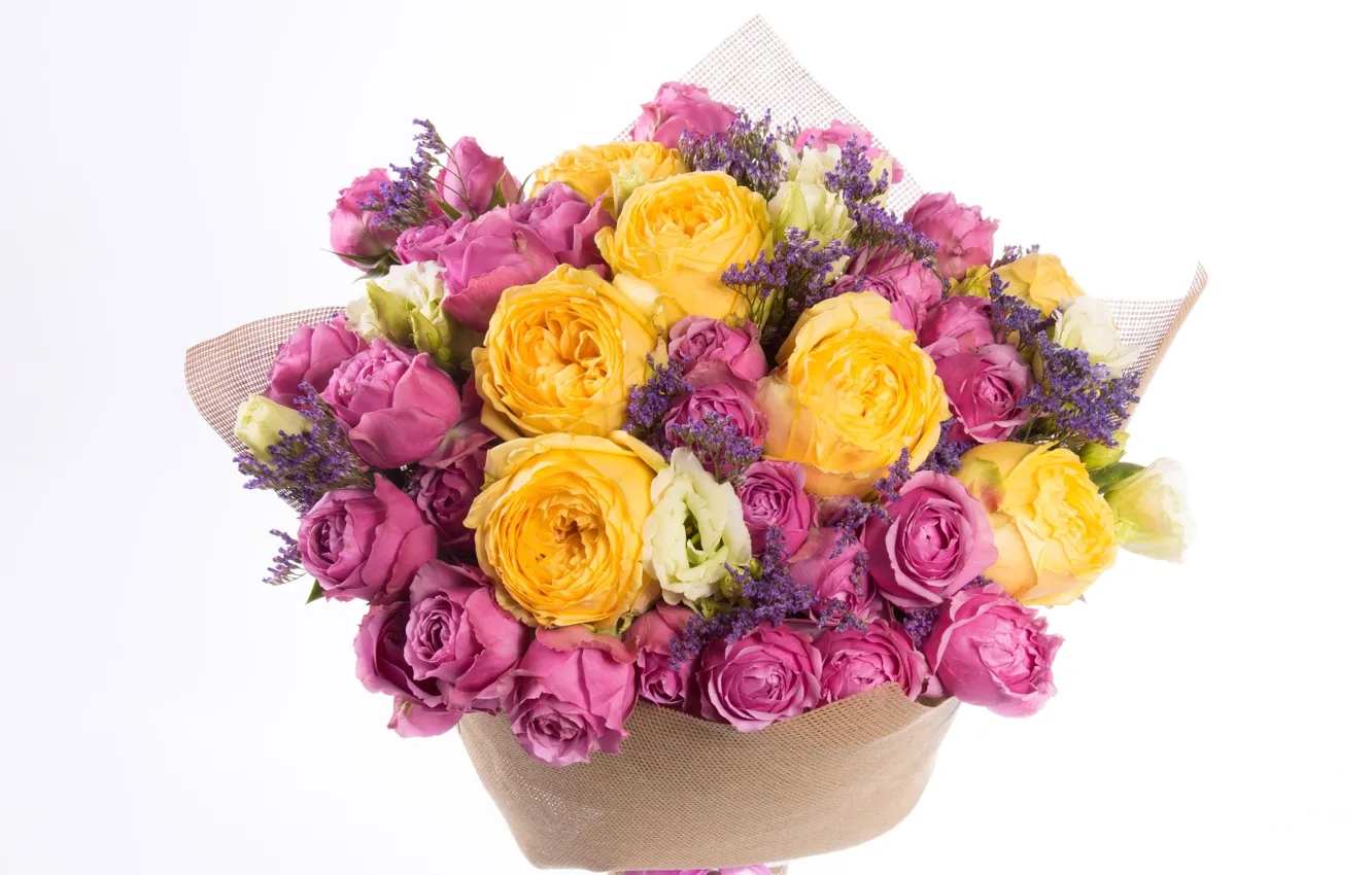 Photo wallpaper roses, bouquet, roses, colored, bouquets