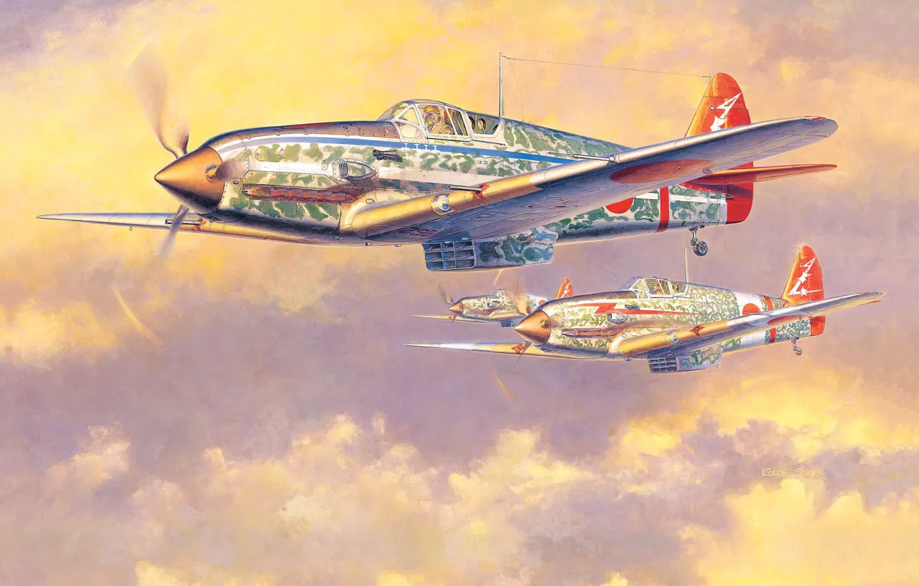 Photo wallpaper Japan, fighter, koike shigeo, Kawasaki Ki-61, lJA