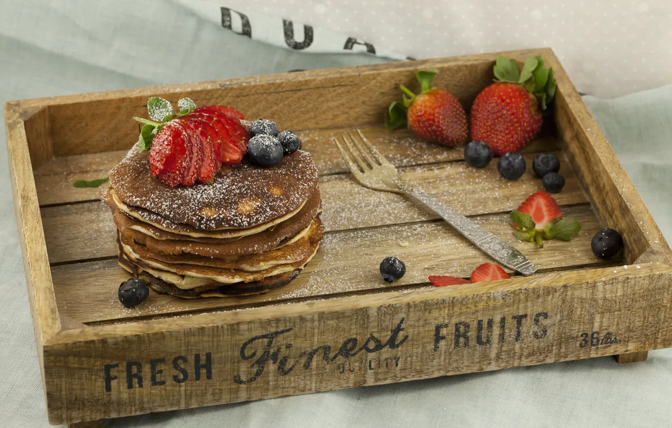 Photo wallpaper berries, strawberry, plug, strawberry