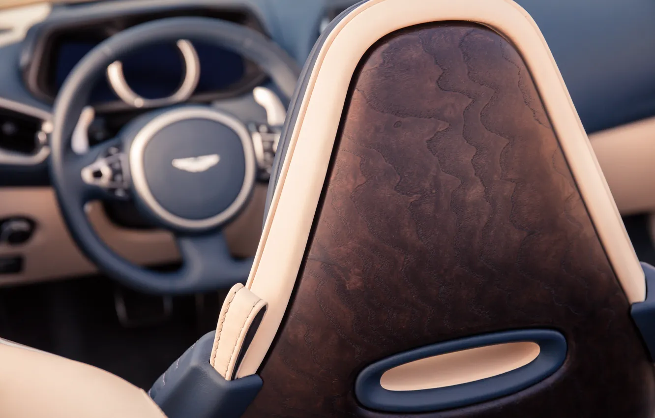 Photo wallpaper Aston Martin, wood, DB11, Car Interior, Aston Martin DB11 Volante