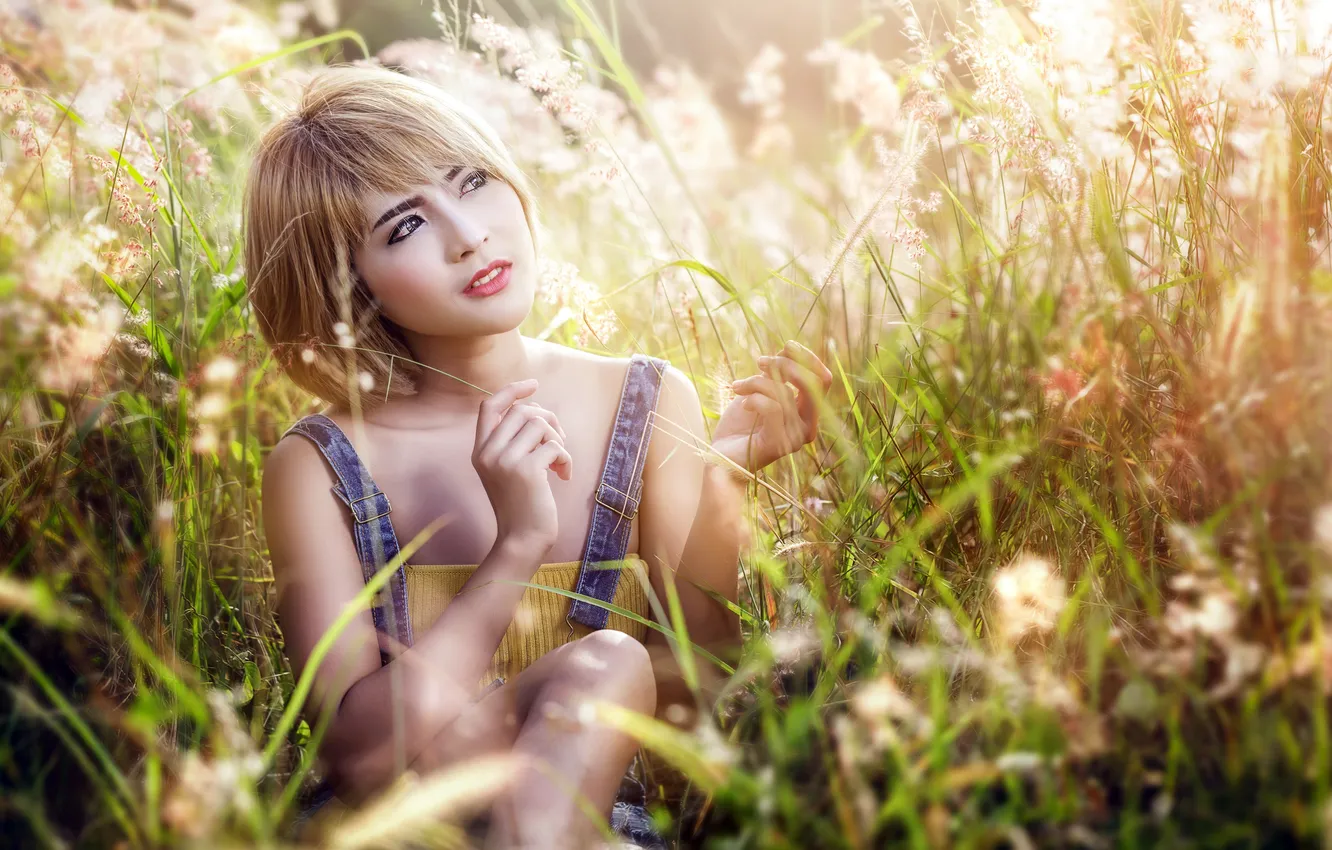 Photo wallpaper summer, girl, Asian